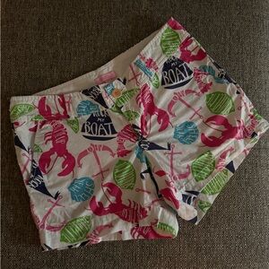 LILLY PULITZER Callahan Rock My Boat Print Cotton 5" Shorts sz 6